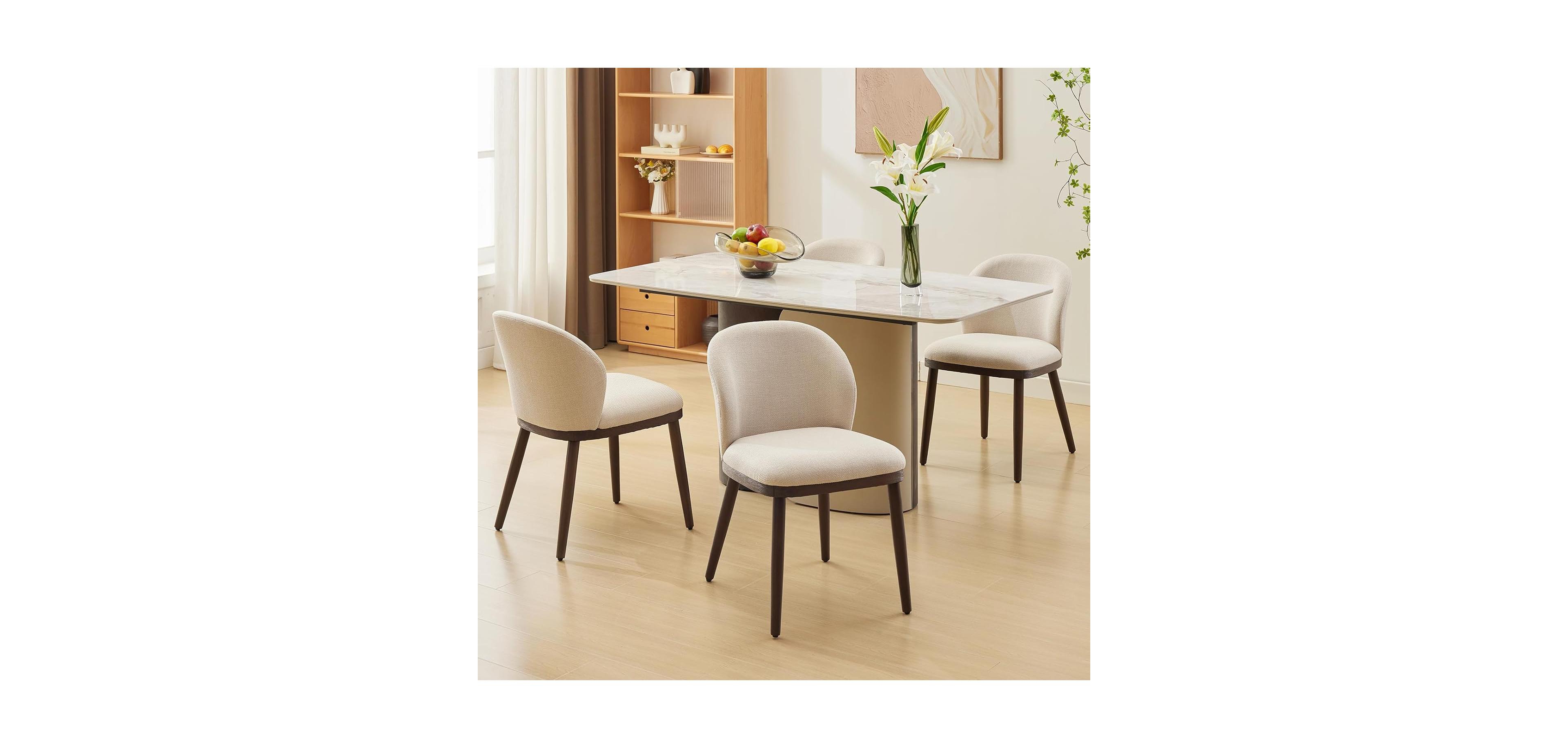 gaomon Dining Chairs Set of 4,Modern Upholstered Kitchen Chairs with Ergonomic Back Support