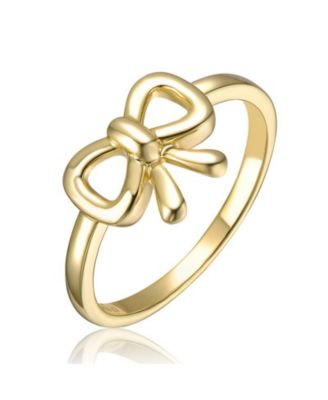 Timeless Bow Shaped Polished Knot Ring in 14K Gold Plated