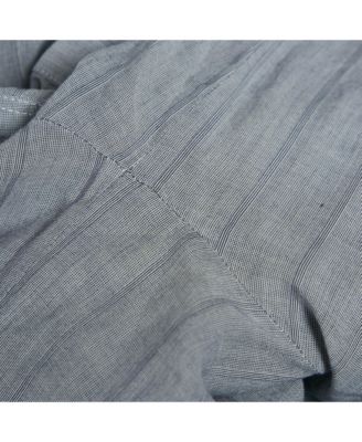 Women's Brit Grey Pinstripe Button Front Blouse