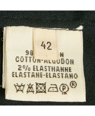 Women's Pre-Owned Herm&egraves Black Cotton & Lace Detail Top