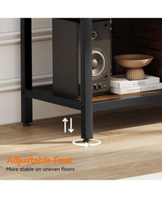 58 Inch TV Stand with Storage, Entertainment Center with Adjustable Legs, TV Console up to 65 Inch with Open Shelves