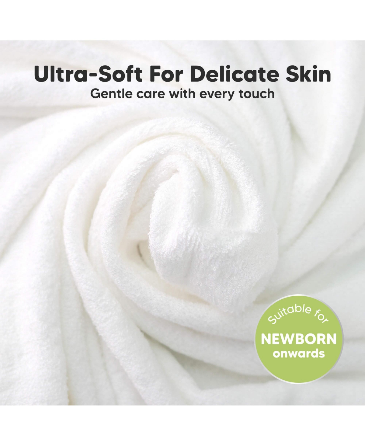 KeaBabies 6-Pack Cami Baby Washcloths for Newborn, Cotton Face Wash Cloths Babies, Soft & Absorbent Bath Towels