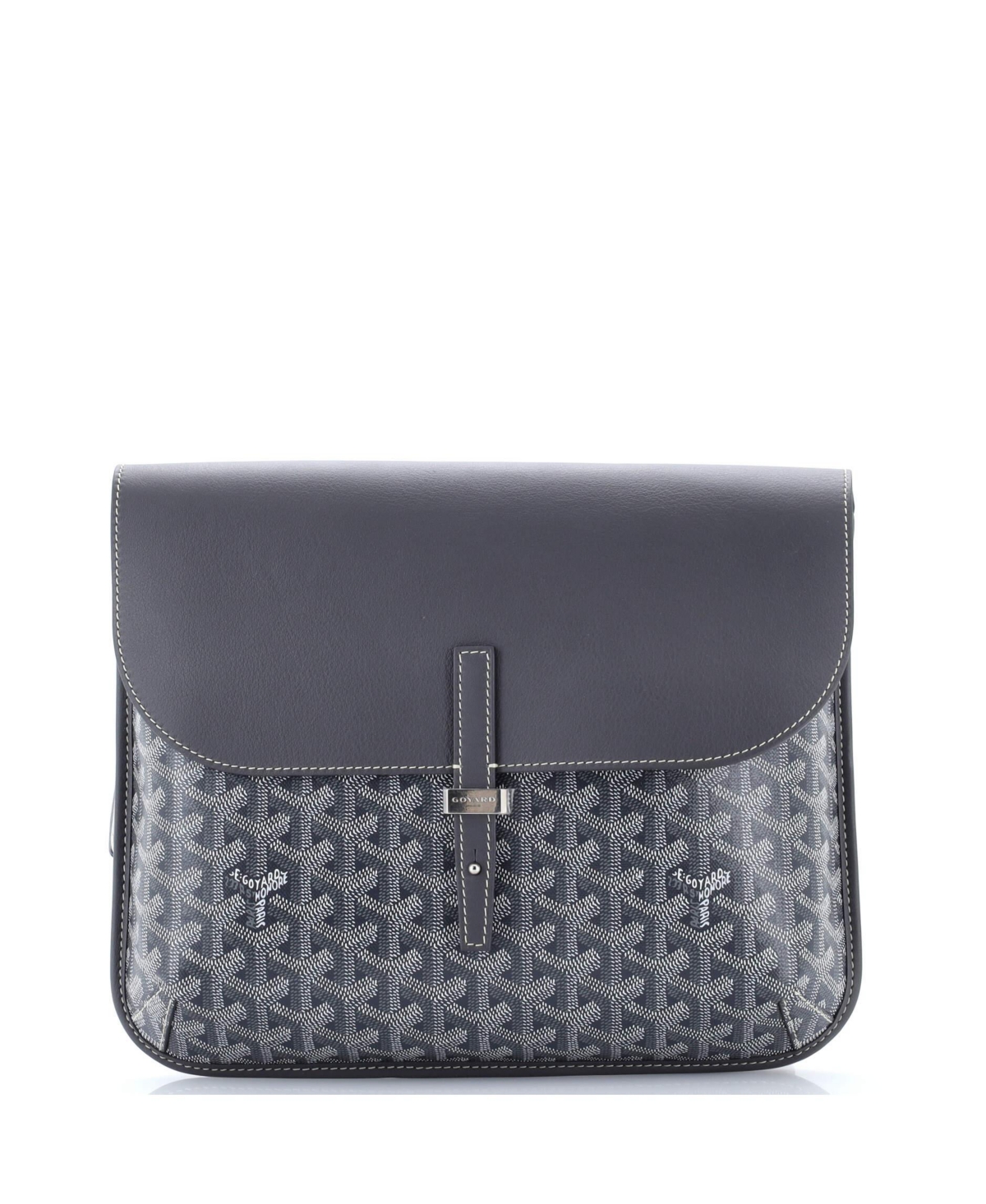 Pre-Owned Goyard Coursier Messenger Bag Coated Canvas and Leather - Grey