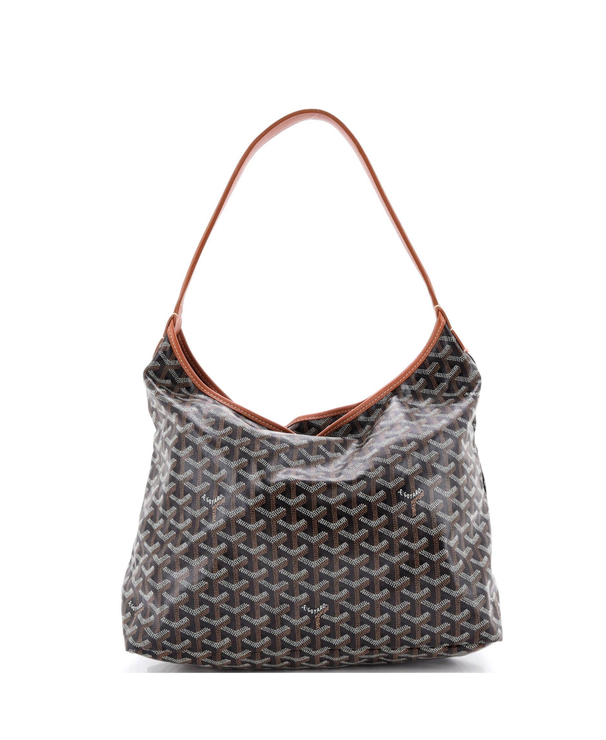 Pre-Owned Goyard Boheme Hobo Coated Canvas - Brown