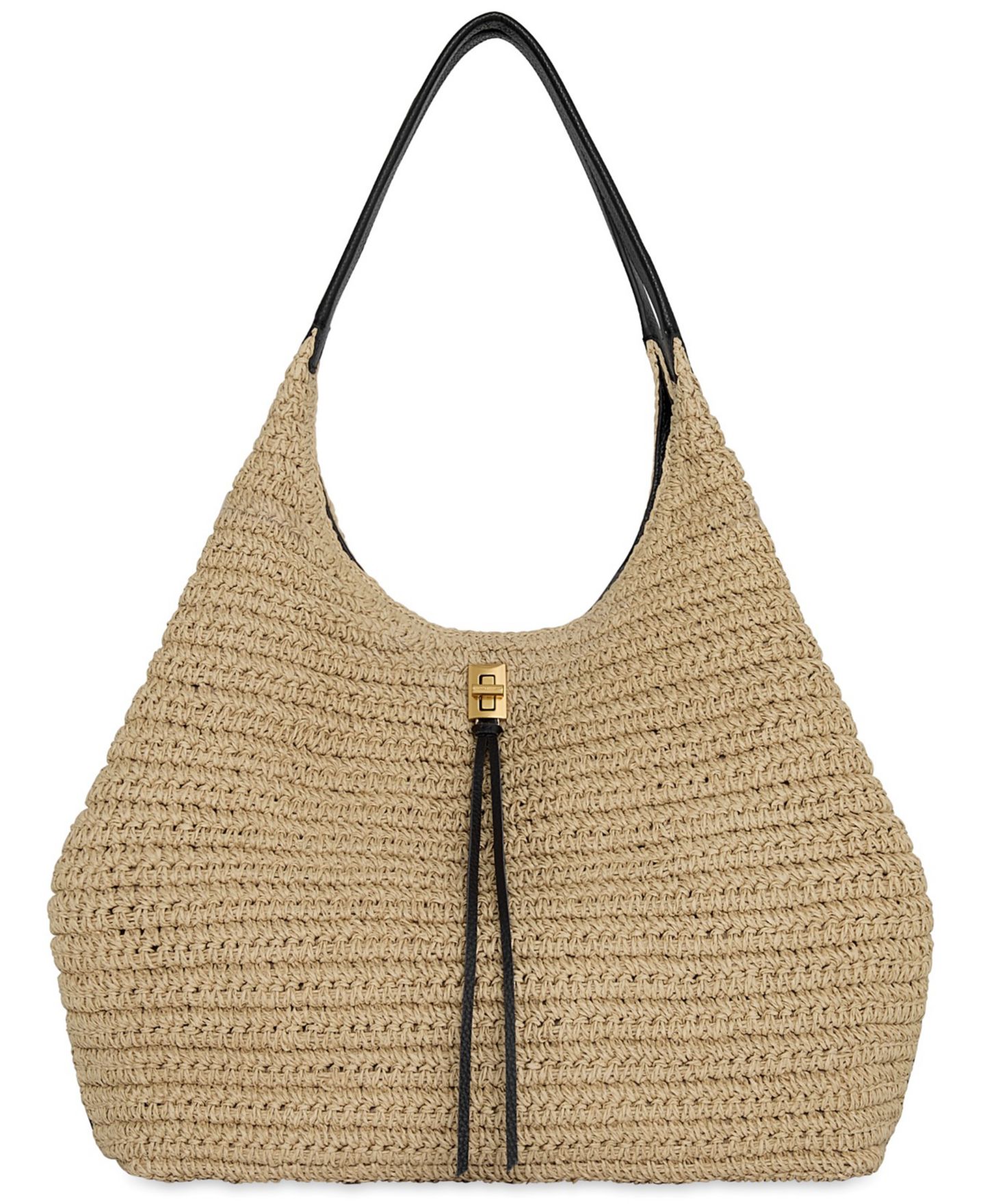 Женская сумка Rebecca Minkoff Darren Signature Carryall Large, цвет: Натуральный / Чёрный — фото 1