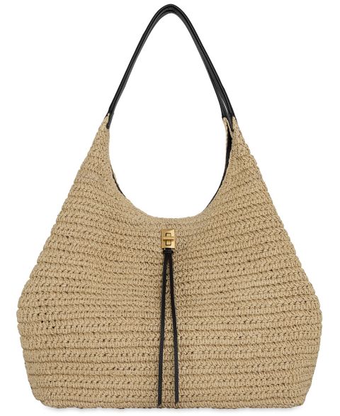 Женская сумка Rebecca Minkoff Darren Signature Carryall Large, цвет: Натуральный / Чёрный