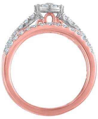 Diamond (3/4 ct. t.w.) Bridal Set Ring in 14k Two-Tone Gold
