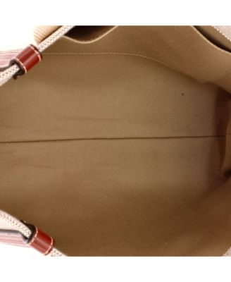 Medium Woody Tote Canvas with Leather