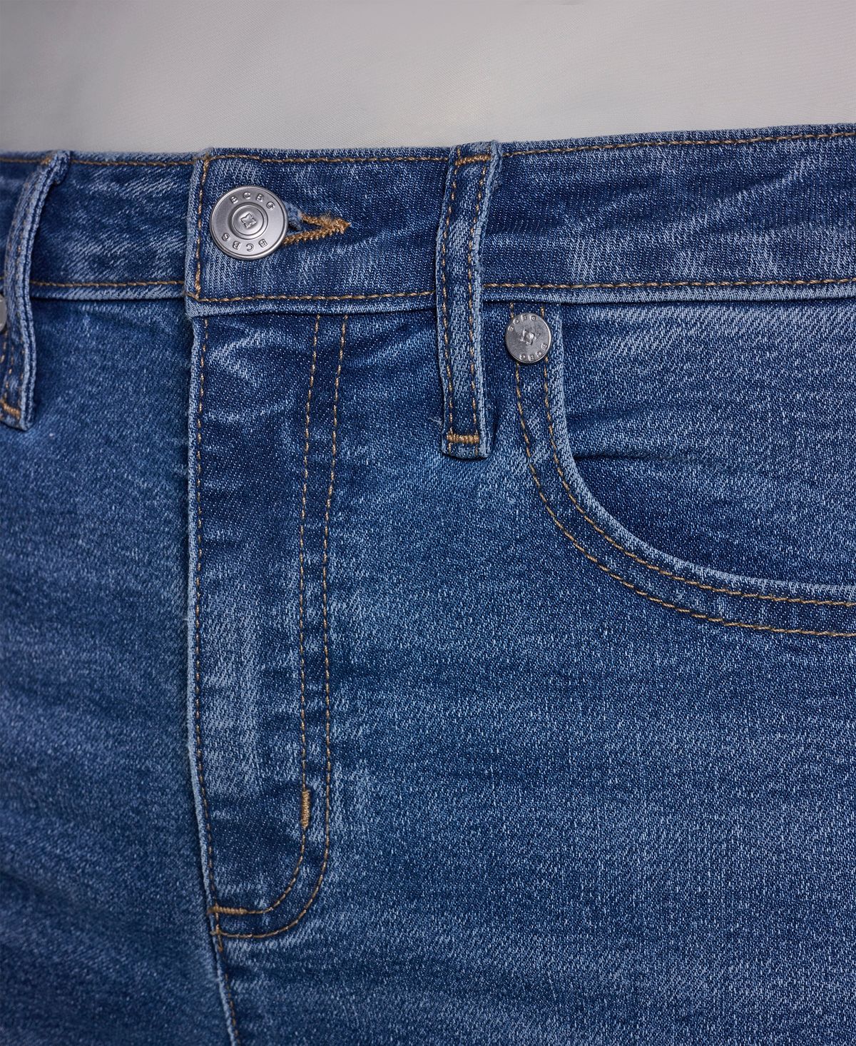 BCBG Women's High-Rise Wide-Leg Embellished Jeans view 4 — MAYCSS fashion products