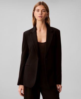 Women's Notch Lapel Cinched Blazer