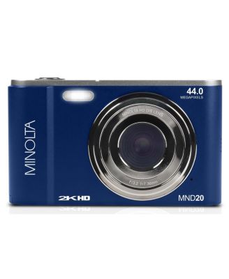 MND20 44MP 2.7K Quad HD Digital Camera, Blue, Bundle with 64GB Memory Card, Octopus Tripod, USB 2.0 Card Reader