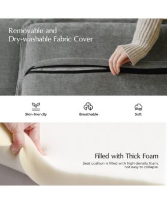 Buelow 88” Modern Storage Sofa With Charging Station And Middle Storage Compartment