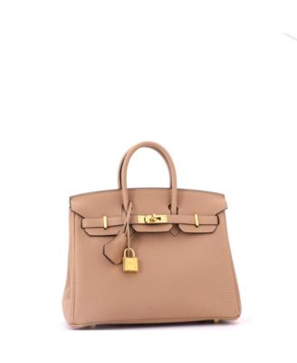 Birkin 25 Handbag Brown Togo with Gold Hardware