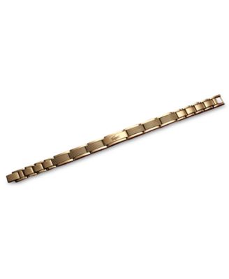 Men's Stencil Gold-Tone Stainless Steel Bracelet
