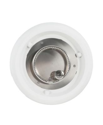 40000 BTU Patio MGO Propane Fire Pit White Round Design Adjustable Flame No Assembly Required