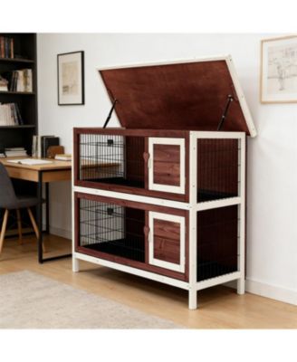 Elevated Outdoor Cat Hutch - Raised, Dry & Secure Wooden Shelter