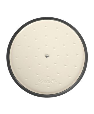 6 Qt Round Matte Enamel  Cast Iron Dutch Oven Pot With Lid - Blue