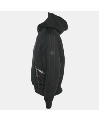 Men's X Adidas Black Cotton Knit Puffer Trim Hoodie