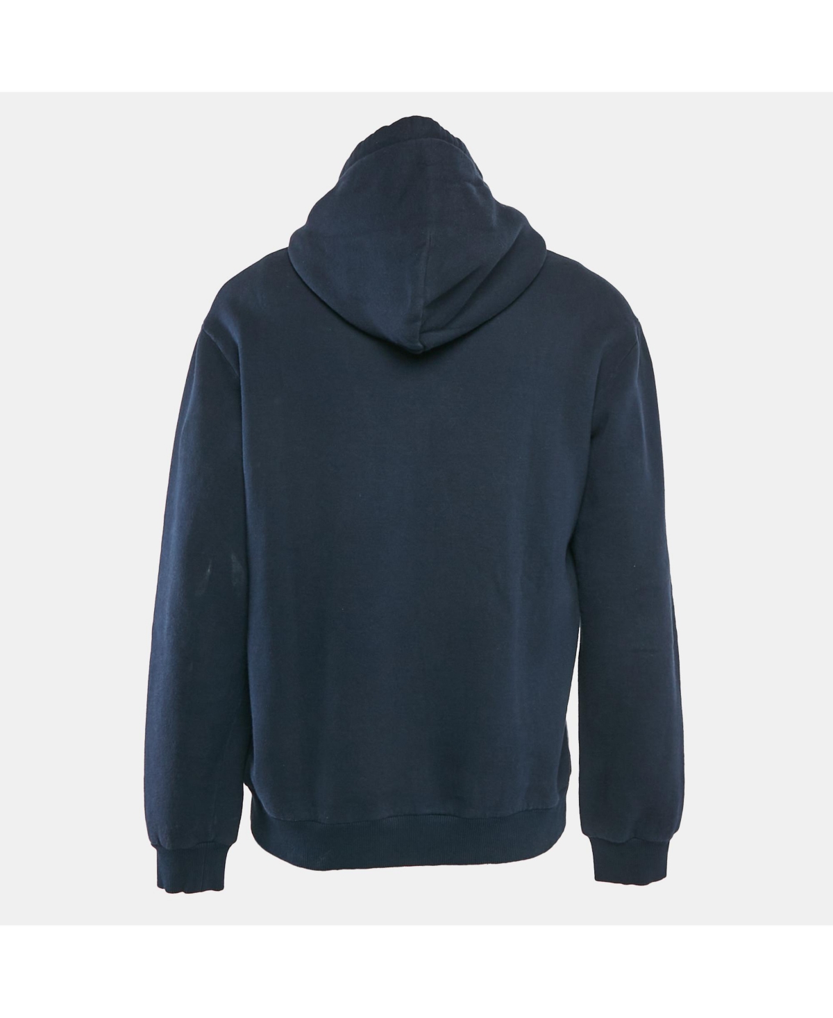 Pre-Owned Dolce & Gabbana Men's Navy Blue Crown Embroidered Cotton Knit Hoodie