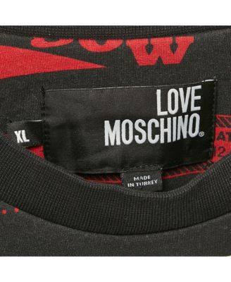 Men's Black Printed Cotton Knit Sweatshirt