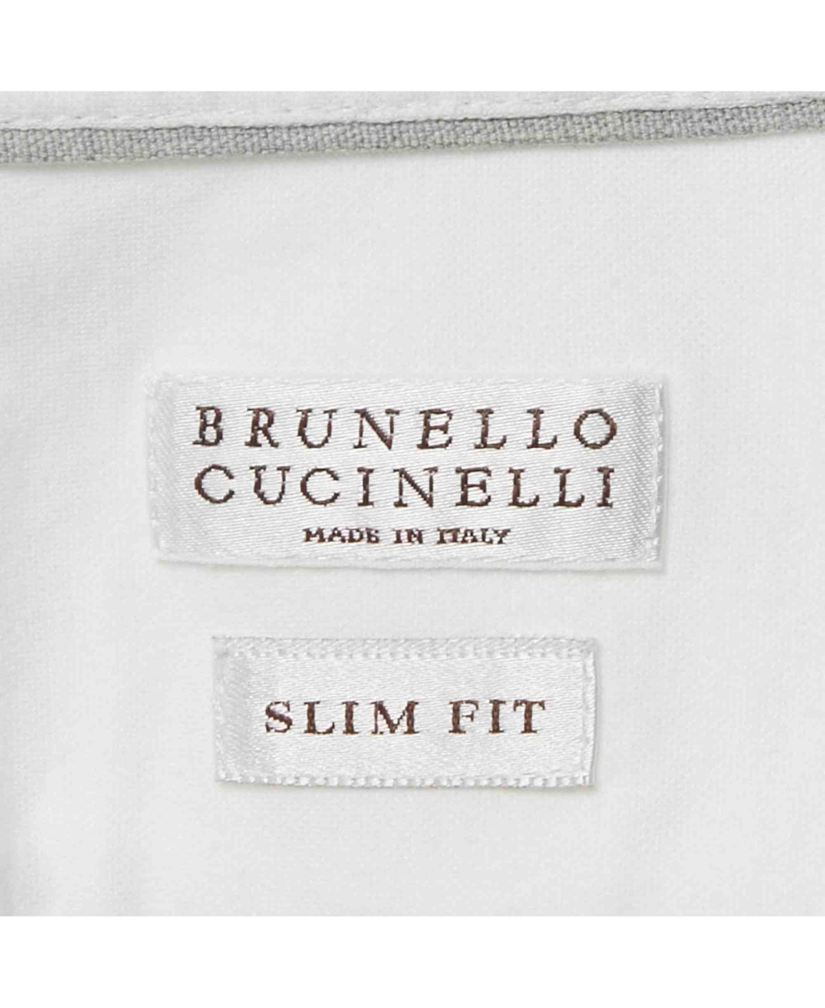 Pre-Owned Brunello Cucinelli Men's White Cotton Slim Fit Shirt