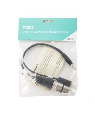 TCB2 XLR (Female) Microphone to TRRS (Male) Smartphone Adapter with Headphone Jack for iPhone & Android