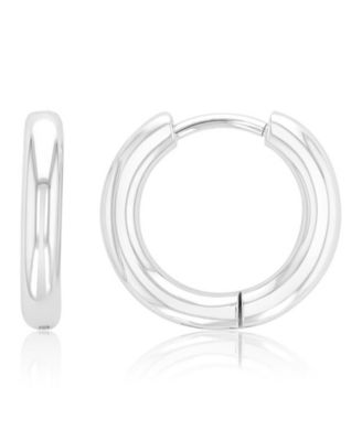 Waterproof Platinum 14mm Huggie Earrings