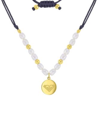 Waterproof Yellow Heart Pearl Adjustable Necklace