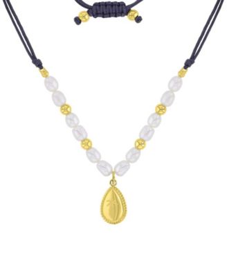 Waterproof Yellow Palm Tree Pearl Adjustable Necklace