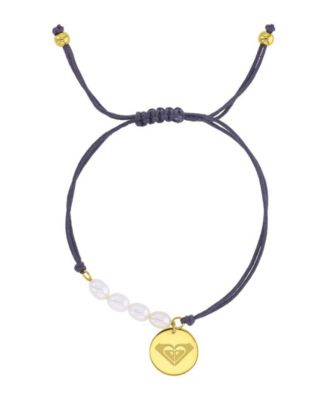 Waterproof Yellow RD Heart Charm Pearl Adjustable Bracelet