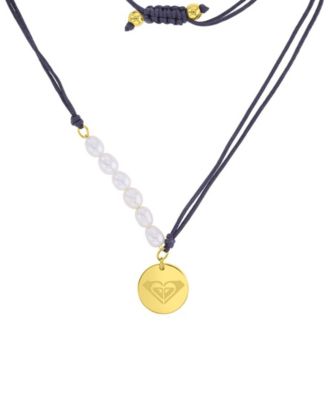 Waterproof Yellow Heart Freshwater Pearl Adjustable Necklace