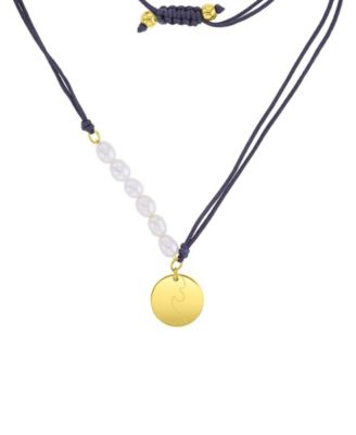 Waterproof Yellow Wave Freshwater Pearl Adjustable Necklace