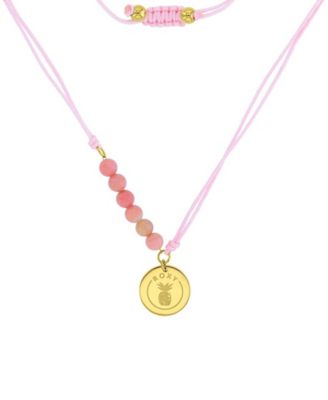 Waterproof Yellow Pineapple Rhodonite Adjustable Necklace