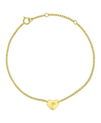 Waterproof Yellow Palm Tree Heart Bracelet