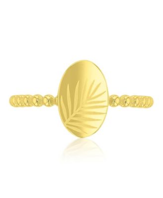 Waterproof Yellow Leaves Beads Ring