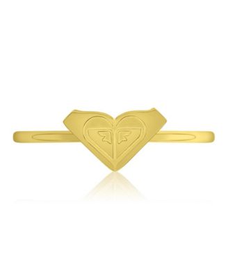 Waterproof Yellow Triangular Heart Ring