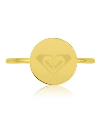 Waterproof Yellow Triangular Heart Ring