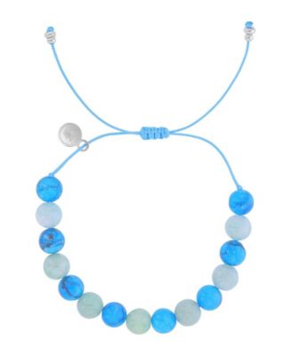 Waterproof Amazonite Blue Agate Adujustable Bracelet