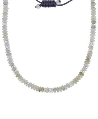 Waterproof Yellow Beads Labradorite Adjustable Necklace