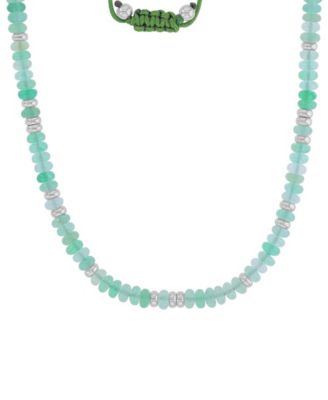 Waterproof Yellow Beads Green Aventurine Adjustable Necklace
