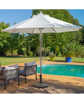 22Lbs Patio Resin Umbrella Base with Wicker Style for Outdoor Use
