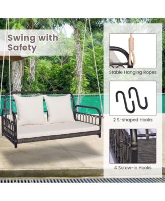 LUCKY ONE 2-Person Outdoor Hanging Chair with Ropes
