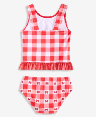 Toddler Girls' 2T-4Y Gingham-Print 2-Piece Tankini Swimsuit