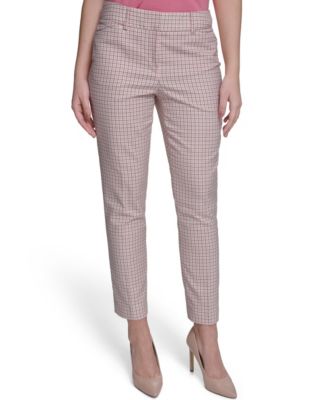 Women's Slim Fit Plaid Pants