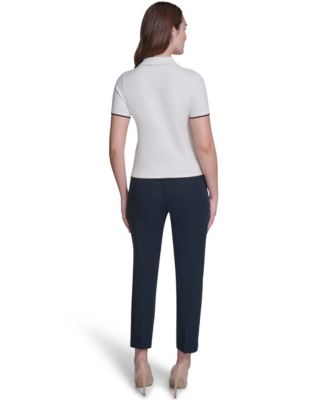 Women's Collared Tipped Polo Sweater