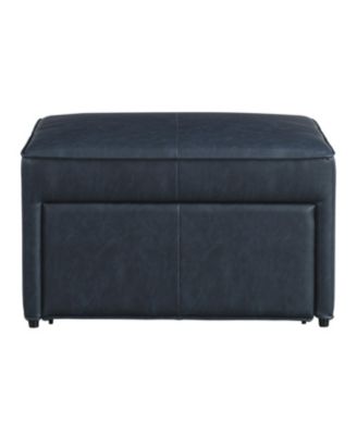 29" Leather Heidi Storage Ottoman