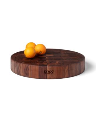 CCB Series 18" Round Wooden Walnut Cutting Board