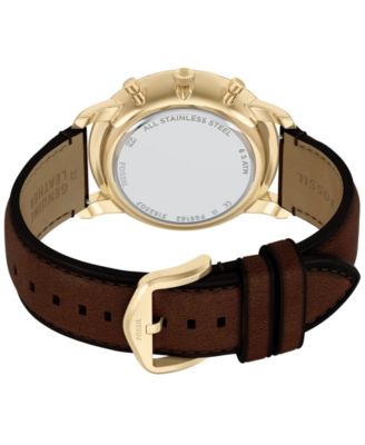 Men's Neutra Chronograph Brown Leather Watch, 44mm