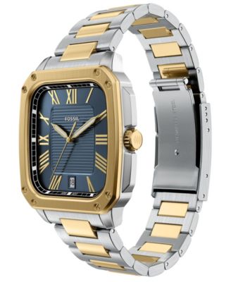 Men's Crosby Three-Hand Date Two-Tone Stainless Steel Watch, 42mm