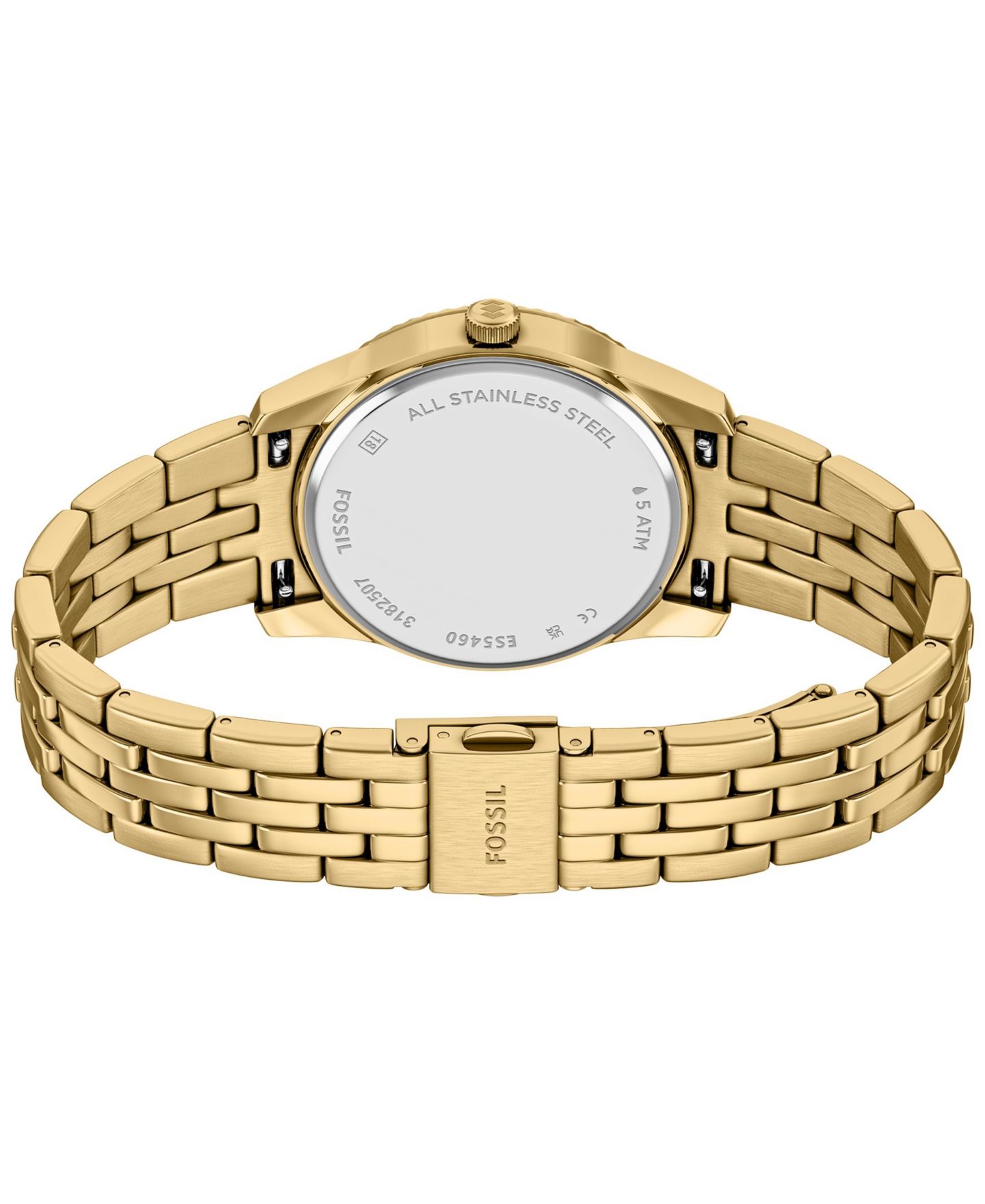 Женские часы Fossil Scarlette Three-Hand Day-Date Gold-Tone Stainless Steel Watch, 34mm — фото 6